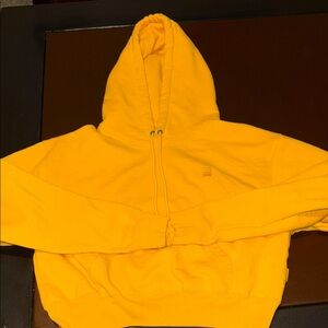Yellow the label Bright Yellow Hoodie with Subtle Logo